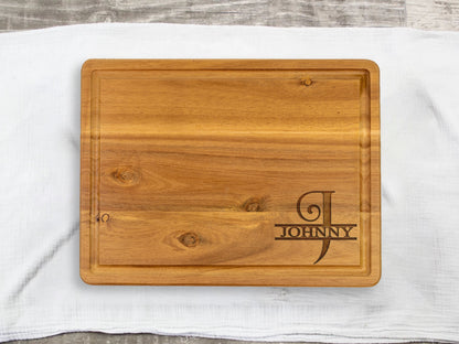 Custom Monogram Name Wood Board