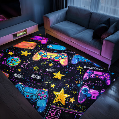 Upgrade Your Room Decor with 80s Game Controller Themed Rugs, the Ultimate Gift for Retro Gamers, Arcade Decor, Gift for Gamers, Video Game Lovers G210
