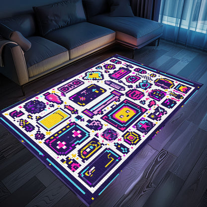 Add a Touch of Gaming Nostalgia with 80s Game Controller Design Rugs, Perfect for Arcade Rooms, Arcade Decor, Gift for Gamers, Video Game Lovers G208