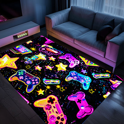Upgrade Your Space with 80s Game Controller Patterned Room Rugs, a Stylish Addition for Any Gamer, Arcade Decor, Gift for Gamers, Video Game Lovers G190