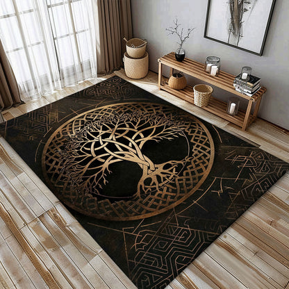 Celtic Tree of Life Viking Rug – Ideal for Adding Elegance and History to Your Home Decor, Personalized Carpet Viking, Popular Rug Full Size (3x5, 4x6, 5x8) V18