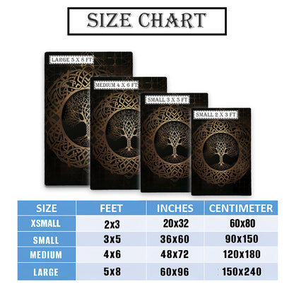 Decorative Celtic Tree of Life Viking Rug – Perfect for Adding a Historical Touch to Your Living Space, Personalized Carpet Viking, Popular Rug Full Size (3x5, 4x6, 5x8) V13