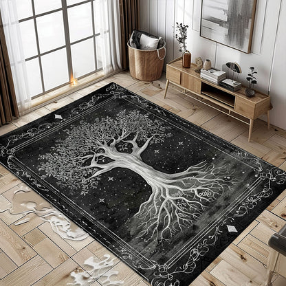 Premium Celtic Tree of Life Viking Rug – Perfect for Adding a Norse Mythology Accent to Your Home Decor, Personalized Carpet Viking, Popular Rug Full Size (3x5, 4x6, 5x8) V6