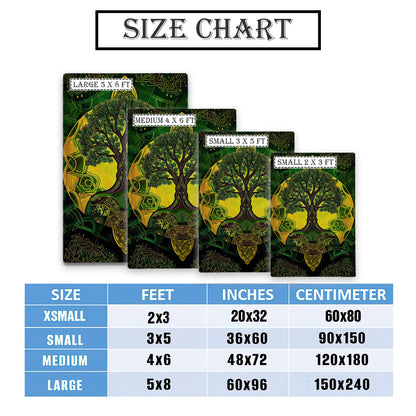 Mythological Viking Area Rug Depicting Tree of Life, Personalized Carpet Viking, Viking Area Rugs for Living Room, Viking Carpet Bedroom, Popular Rug Full Size (3x5, 4x6, 5x8) V109